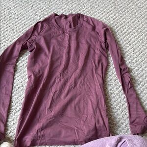 Lululemon Long Sleeve Mauve Top